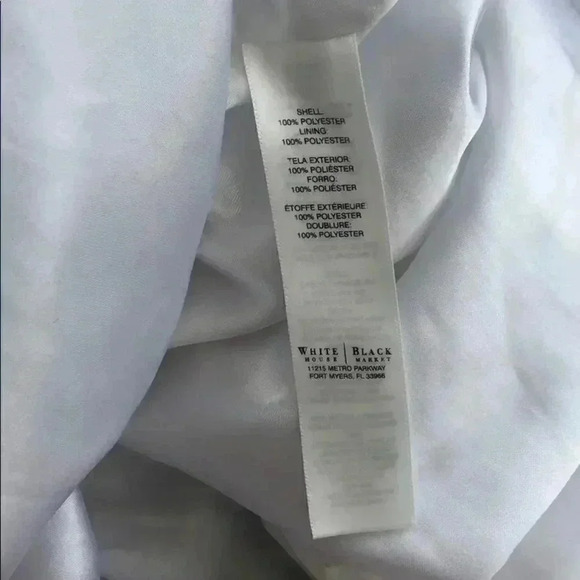 🌸3/$30🌸WHITE House| Black Market | Striped cream and white laced pencil  skirt - Picture 8 of 11